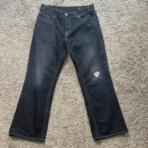 MEK Denim Jeans Classic Bootcut Jeans in Deep Indigo Size 38 X 34 - Picture 1 of 11